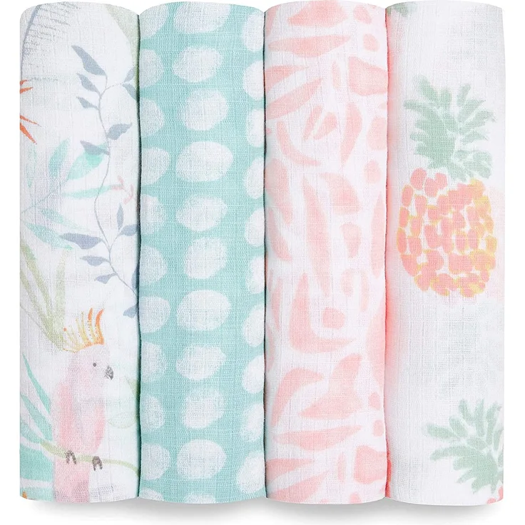 aden + anais™ essentials mušelínový šátek tropicalia 4ks.