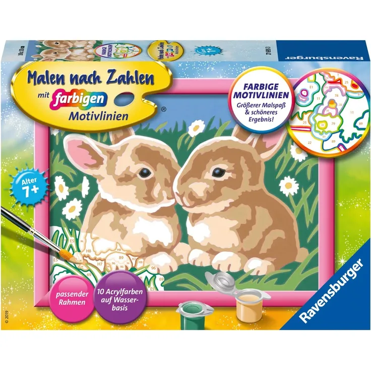 Ravensburger Malen nach Zahlen Malset Niedliche Häschen