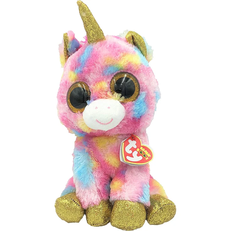 Ty Plüschtier - Fantasia Buddy - Einhorn mit Glitzeraugen, Beanie Boo's, Large, 24 cm, mehrfarbig – Bild 2