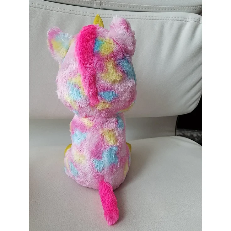 Ty Plüschtier - Fantasia Buddy - Einhorn mit Glitzeraugen, Beanie Boo's, Large, 24 cm, mehrfarbig – Bild 7