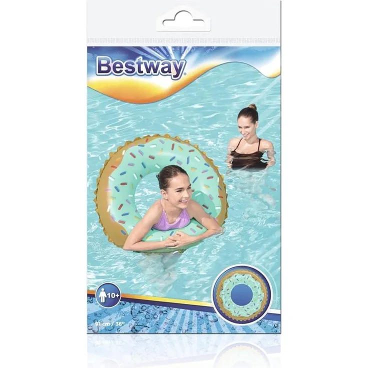 Bestway 36300 Grau Gelb Schwimmring Muster 10 Jahr(e) Junge/Mädchen 770 mm