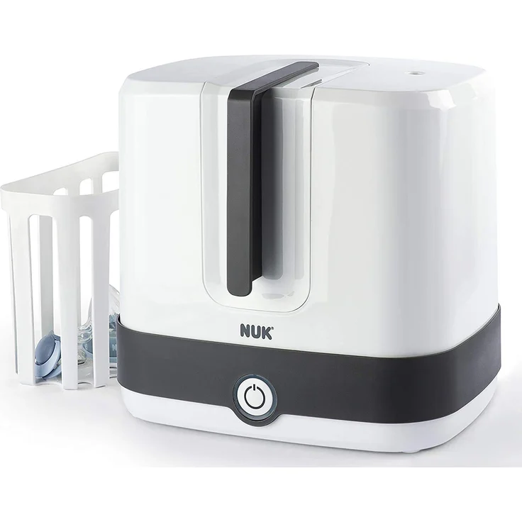 NUK First Choice+ Komplettes Fütterungsset | Vario Express sterilisator, 4x babyflaschen, 1x Babyflaschensauger, flaschenwärmer und mehr | Herz (neutral) | 9 stück – Bild 3