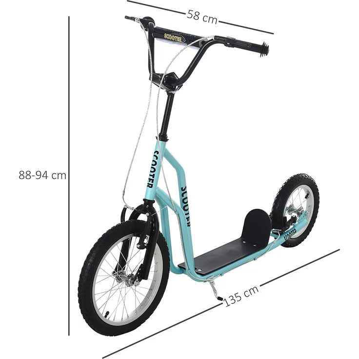Kinderroller mit Handbremse (Farbe: blau) – Bild 3