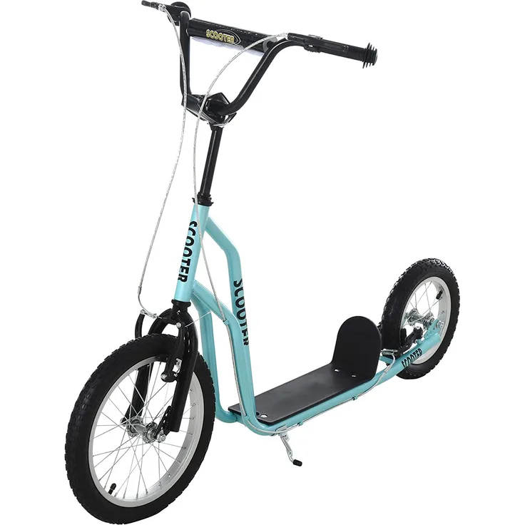 Kinderroller mit Handbremse (Farbe: blau)