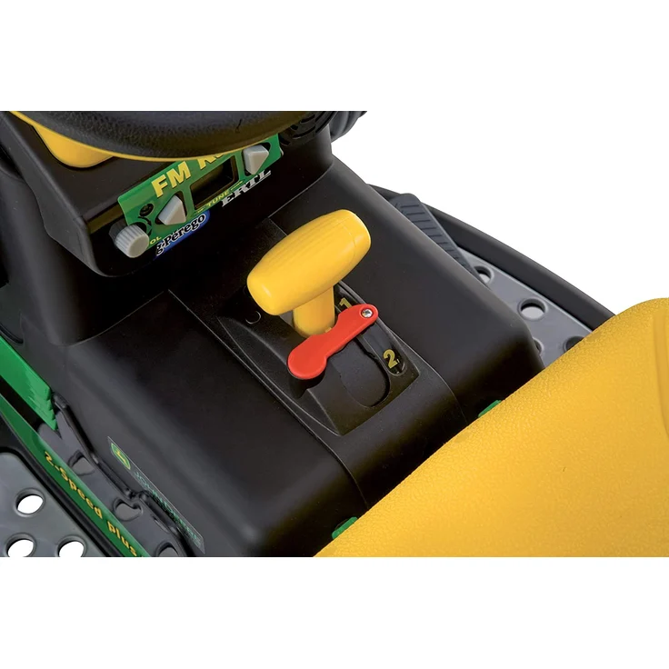 Peg Perego 'John Deere Ground Loader' Elektrotraktor, Gelb/Grün, zwei 12 V Motoren, bis zu 7,3 km/h schnell, mit großer Frontschaufel und integriertem UKW-Radio, ab 3 Jahren – Bild 5