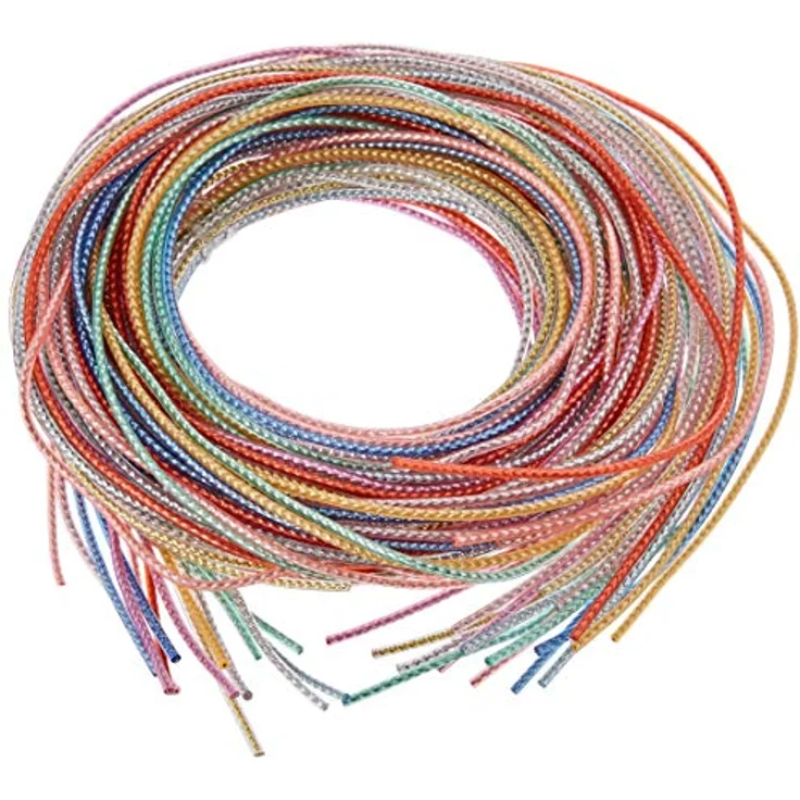 Glorex Colour Strips metallic 100 cm 10 Farben sortiert, 20 Stück – Bild 3