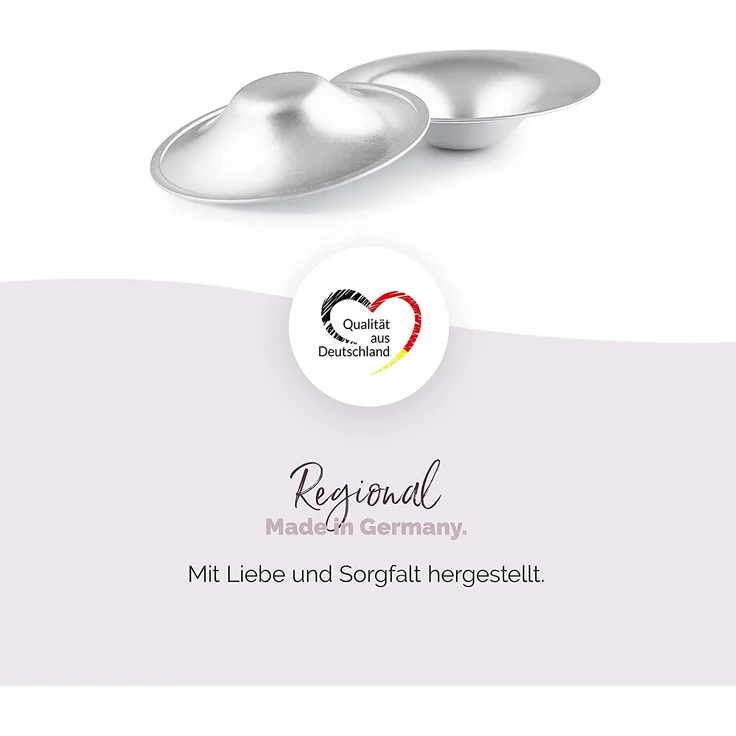Livella Silberhütchen - Schützt und beruhigt bei wunden und empfindlichen Brustwarzen - Medizinprodukt Made in Germany - Stillhütchen 2 Stück - massives 999 Silber - Frei von Kupfer Nickel – Bild 6