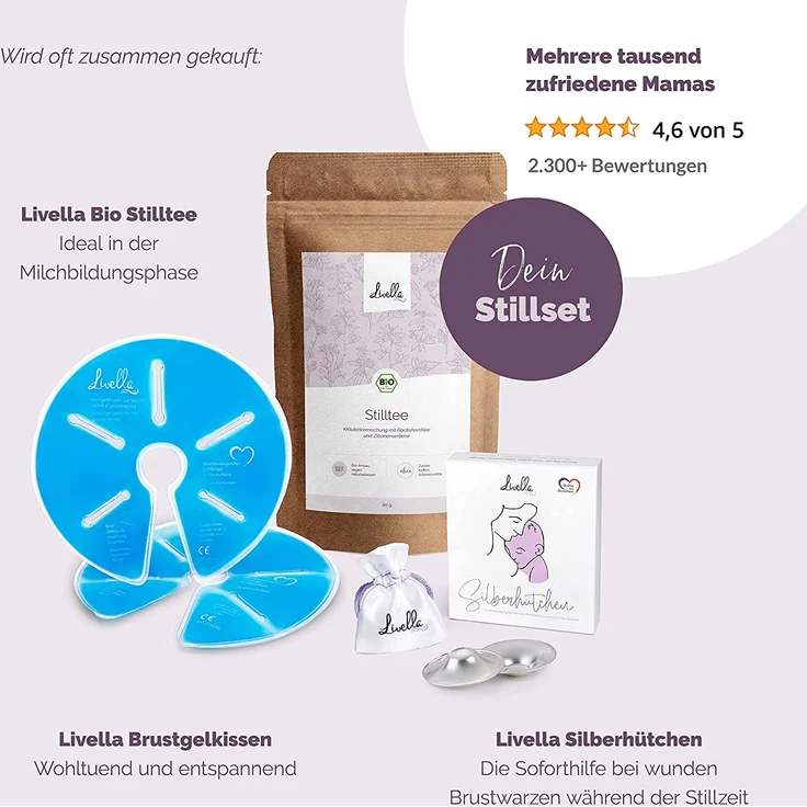 Livella Silberhütchen - Schützt und beruhigt bei wunden und empfindlichen Brustwarzen - Medizinprodukt Made in Germany - Stillhütchen 2 Stück - massives 999 Silber - Frei von Kupfer Nickel – Bild 7