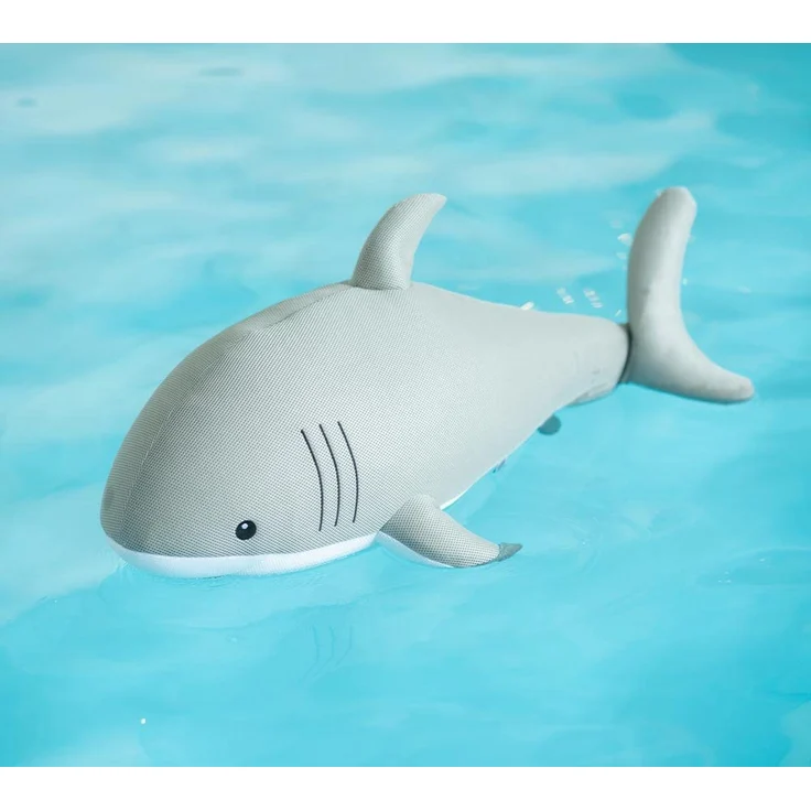Westmann Stoff Schwimmtier Hai | Grau | 45x111x38 cm – Bild 1