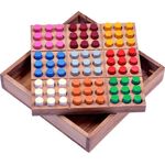 Farb Sudoku - Spielfeld 16 x 16 cm - Steckspiel mit farbigen Steckern