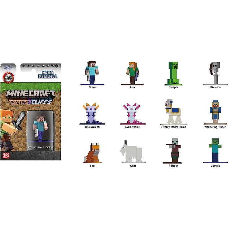 Minecraft Single Pack Nano Figures, 1 Stück, zufällige Auswahl – Bild 1