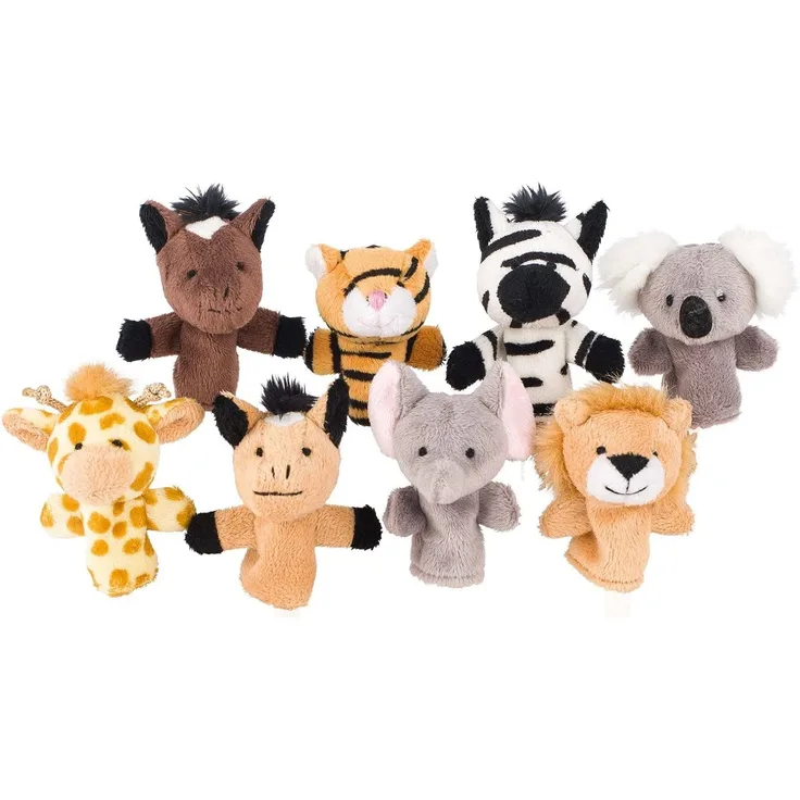 Toys Pure 15125 Fingerpuppen-Set 'Wilde Tiere' 8er Set