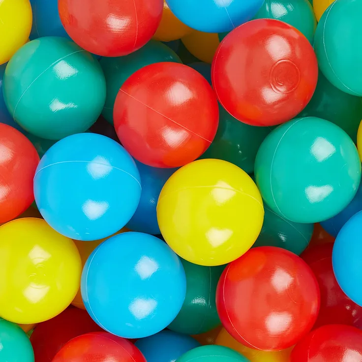 Bieco Bälle für Bällebad | 100 Stück, Größe ca. 6 cm | Bunte Bälle | Kinder Bällebad Bälle | Plastic Balls | Geeignetes Bällebad für Babys | Bällebad Kinder