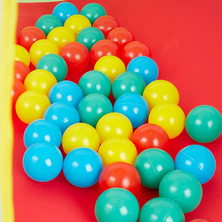 Bieco Bälle für Bällebad | 100 Stück, Größe ca. 6 cm | Bunte Bälle | Kinder Bällebad Bälle | Plastic Balls | Geeignetes Bällebad für Babys | Bällebad Kinder – Bild 3