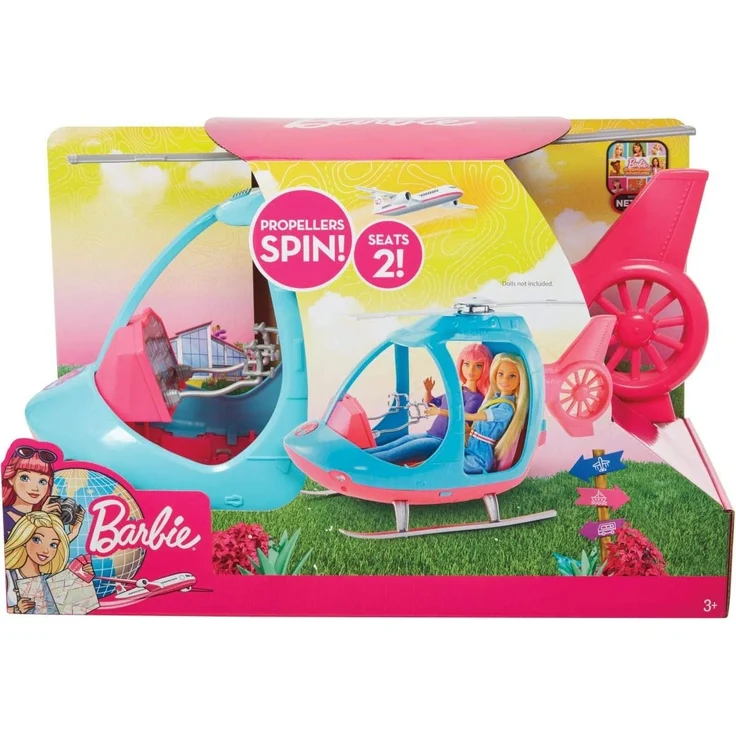Barbie FWY29 - Reise Hubschrauber mit Platz für zwei Puppen aus Barbie Dreamhouse Adventures, Puppen und Puppenzubehör Spielzeug ab 3 Jahren – Bild 14
