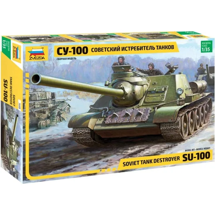 Zvezda SU-100 Soviet tank destroyer makett 1:35 (3688)