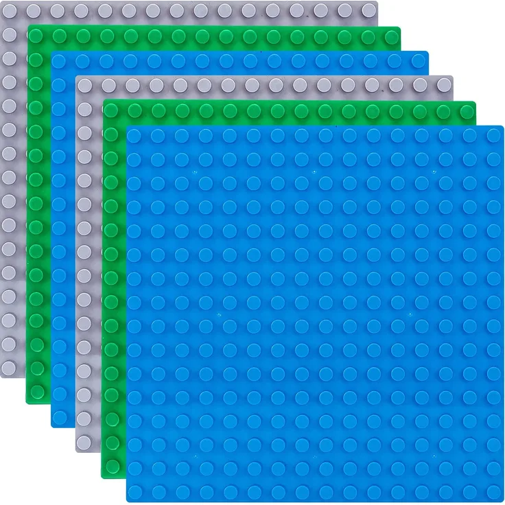 Celawork Große Bauplatte 25. 5*25. 5cm, Kompatibel mit Duplo Bauplatte, Große Grundplatte , Mehrfarbige Kombinationen Bauplatten Kreatives Vorschulspielzeug