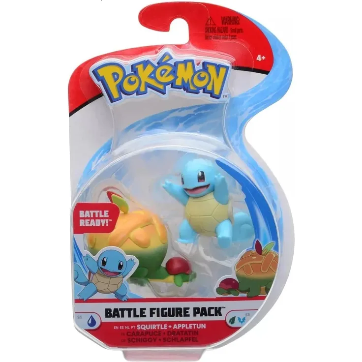 Battle Figuren | Pokemon | Action Figur | Spiel-Figur zum Sammeln Schiggy & Schlapfel