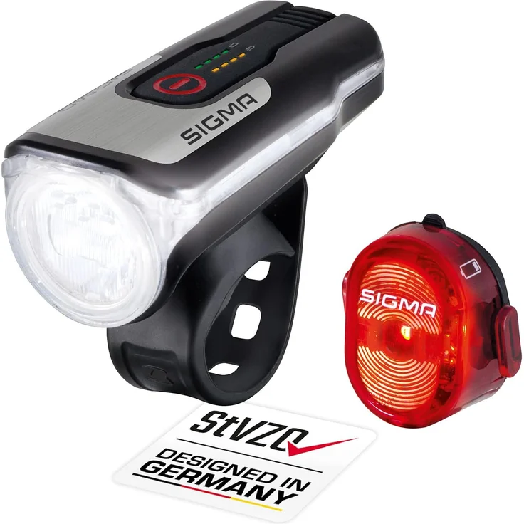 Sigma LED-Akku-Beleuchtungs-Set Aura 80 USB inkl Nugget II StVZO – Bild 1