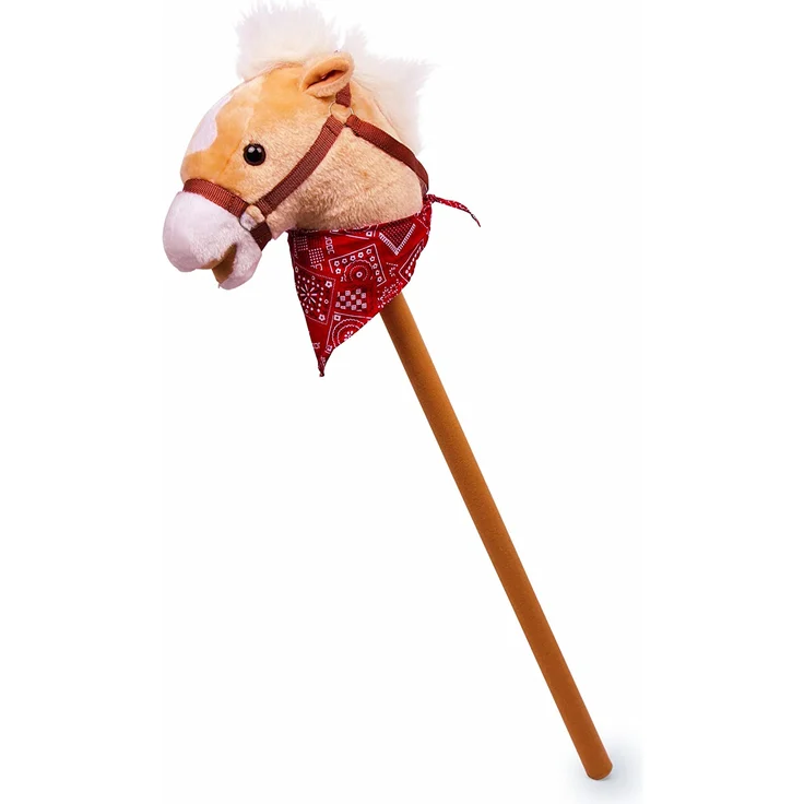 small foot 4151 Steckenpferd Rocky, mit Pferdekopf aus weichem Plüsch, mit praktischem Halfter zum Lenken – Bild 1