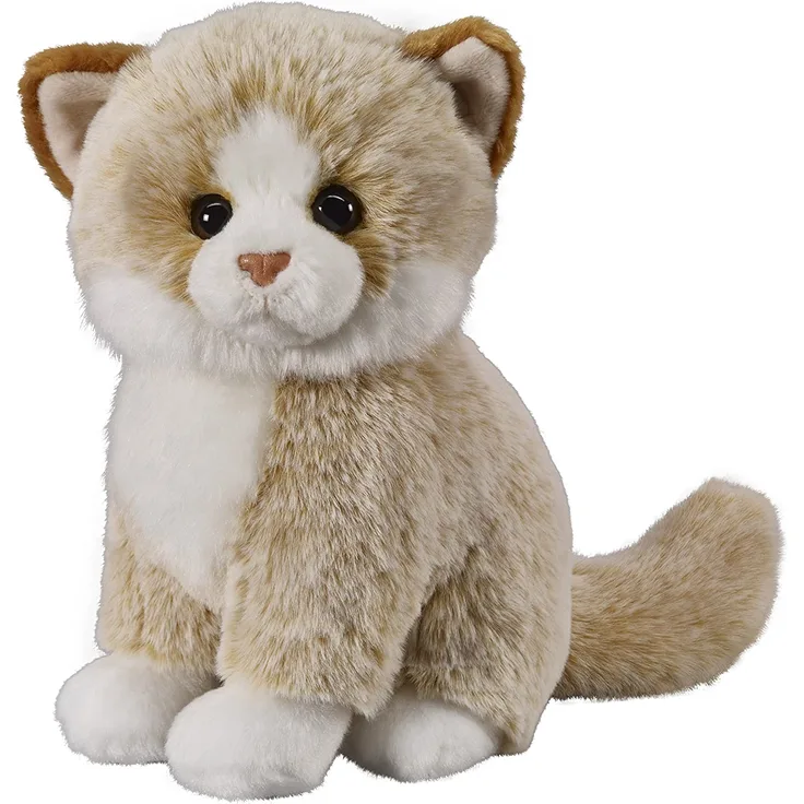 Deine Tiere mit Herz Bauer Spielwaren Katze: Sitzendes Kuscheltier aus softem Plüsch, zum Spielen und Verschenken, 18 cm, beige (12500)