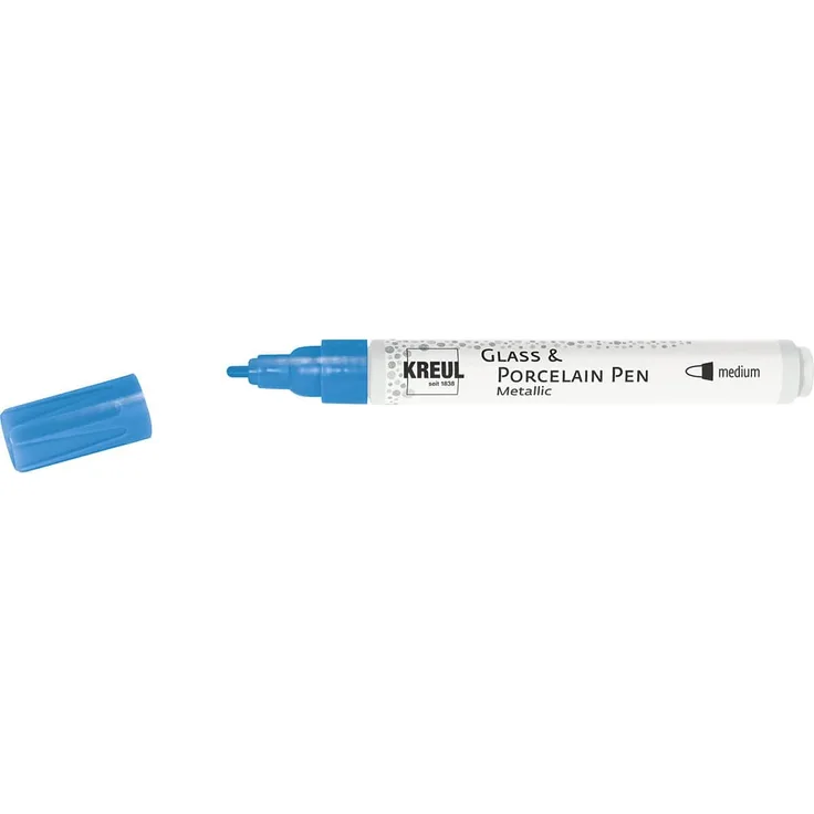 HOBBY LINE Porcelain Pen metallic Blau-metallic