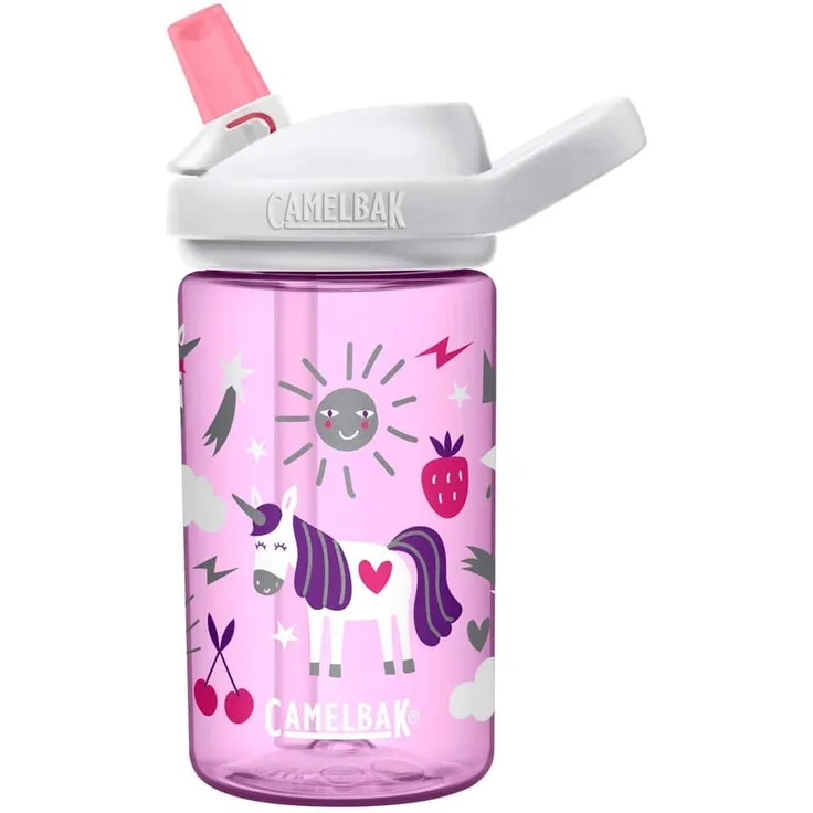 Camelbak Kinder Trinkflasche Eddy+ Plus Kids, 400 ml, Unicorn Party - Rosa Weiß