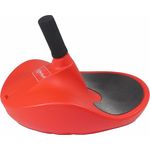 AlpenGaudi Zipfel - robuster Kunststoffrodel Schlitten für Kinder und Erwachsene mit einfacher Steuerung, rot, 57cm - Preisvergleich