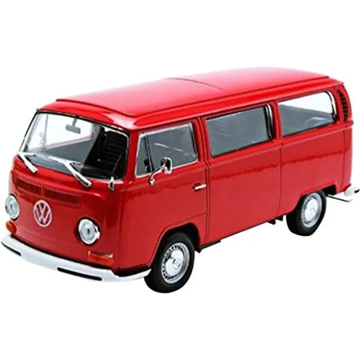 Welly 22472 VW T2 Bus "Feuerwehr" rot 1972 Maßstab 1:24 Modellauto