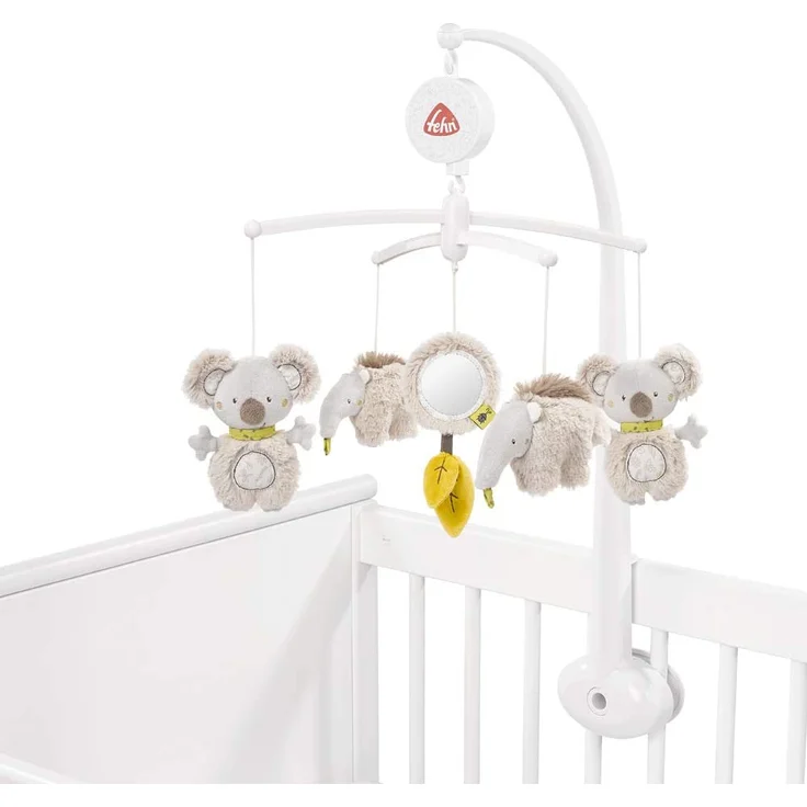 Fehn 064070 Musik-Mobile Australia – Spieluhr-Mobile mit niedlichen Tierchen in sanftem Grau – Für Babys von 0-5 Monaten – Höhe: 65 cm, ø 40 cm – Bild 5