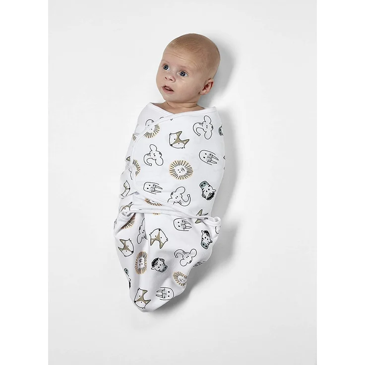 Meyco Animal Swaddle Pucktuch, 0–3 Monate Weiß – Bild 4