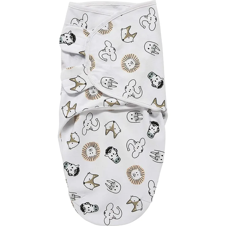 Meyco Animal Swaddle Pucktuch, 0–3 Monate Weiß