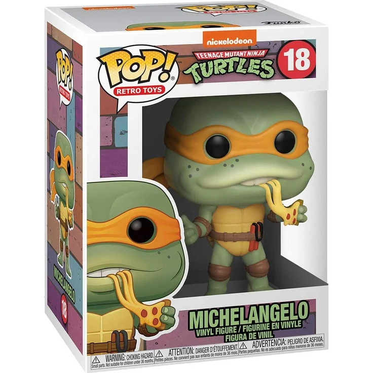 Funko 51433 POP Vinyl 1990-Michelangelo Teenage Mutant Ninja Turtles 1990 Michelangelo Sammelbares Spielzeug, Mehrfarben – Bild 3