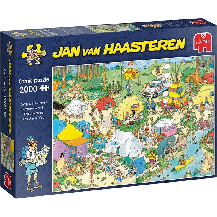 Jumbo 19087 Jan Van Haasteren, Camping in The Forest, 2000 Piece Jigsaw Puzzle, Multi