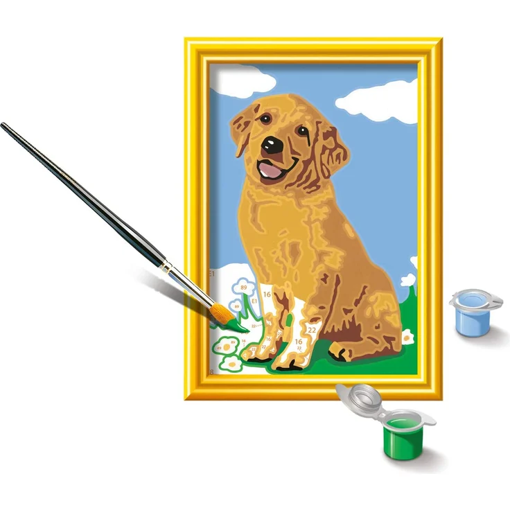 Ravensburger Malen nach Zahlen Kleiner Golden Retriever – Bild 3