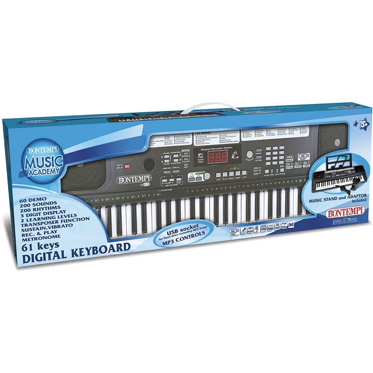 Bontempi 16 6110 6110-Digitales Keyboard 61 Midi-Tasten (C-C) – Bild 2