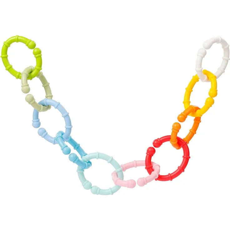 Fehn 250510 Set aus 10 Befestigungsringen - C-Ringe für flexible Befestigung von Spielzeug an Kinderwagen, Babyschale, Laufgitter & Bettchen – für zuhause & unterwegs – für Babys & Kleinkinder ab 0+