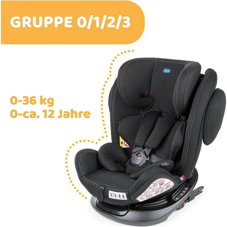 Chicco 'Unico Plus' Autokindersitz Schwarz (Gruppe 0+/1/2/3) – Bild 12