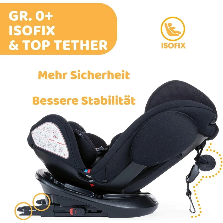 Chicco 'Unico Plus' Autokindersitz Schwarz (Gruppe 0+/1/2/3) – Bild 3