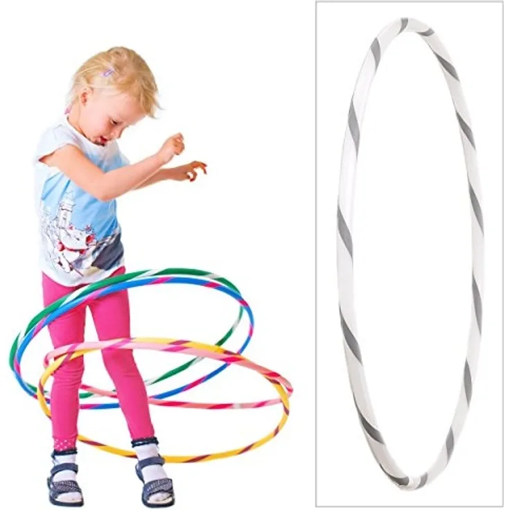 Bunter Kinder Hula Hoop für kleine Profis, Ø70cm, Weiss-Grau