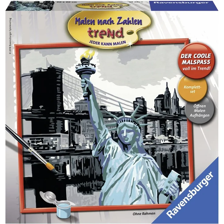 Ravensburger Malen nach Zahlen 28461 - New York - Perfektes Malergebnis durch hochwertiges Künstlerzubehör, ohne Rahmen – Bild 1