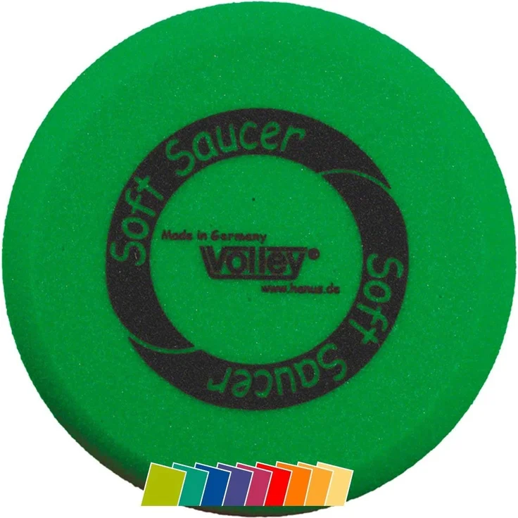 VOLLEY Schaumstoff Frisbee Wurfscheibe ELE'Soft Saucer unbeschichtet, 25 cm, Grün – Bild 1