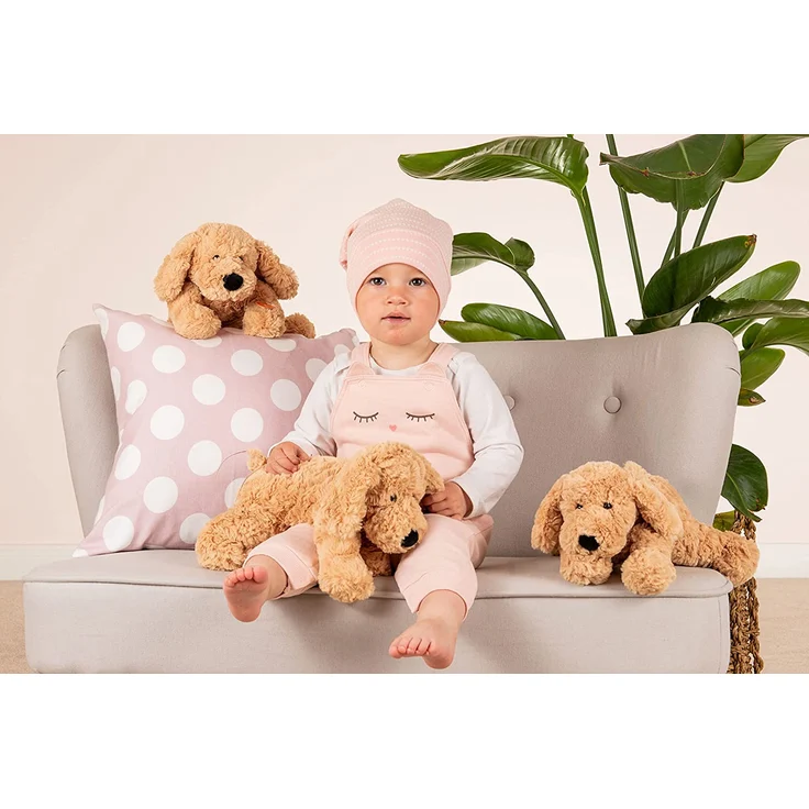 Hermann Teddy Collection 919285 - Plüsch-Schlenkerhund, 28 cm, beige – Bild 3