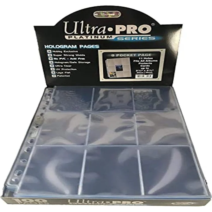 Ultra Pro Platin 9-Hologramm Seiten (100 Stk.) 11er-Lochung - Preisvergleich – Bild 1