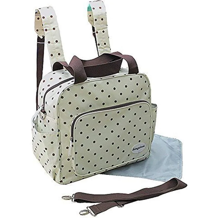 2 tlg Baby Rucksack Wickeltasche Pflegetasche Windeltasche Babytasche Reise Farbauswahl (creme)