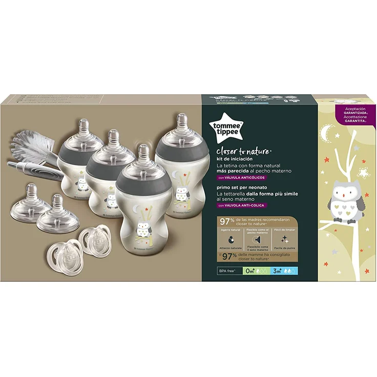 Tommee Tippee Closer to Nature Neugeborenen Flaschenstarter Set, Blau (Sortiertes Modell) – Bild 2