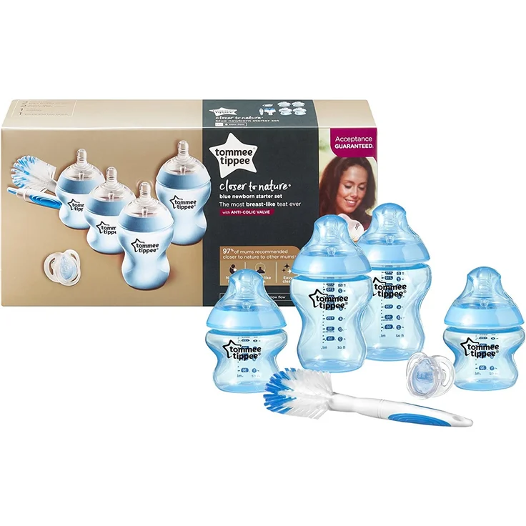 Tommee Tippee Closer to Nature Neugeborenen Flaschenstarter Set, Blau (Sortiertes Modell) – Bild 6