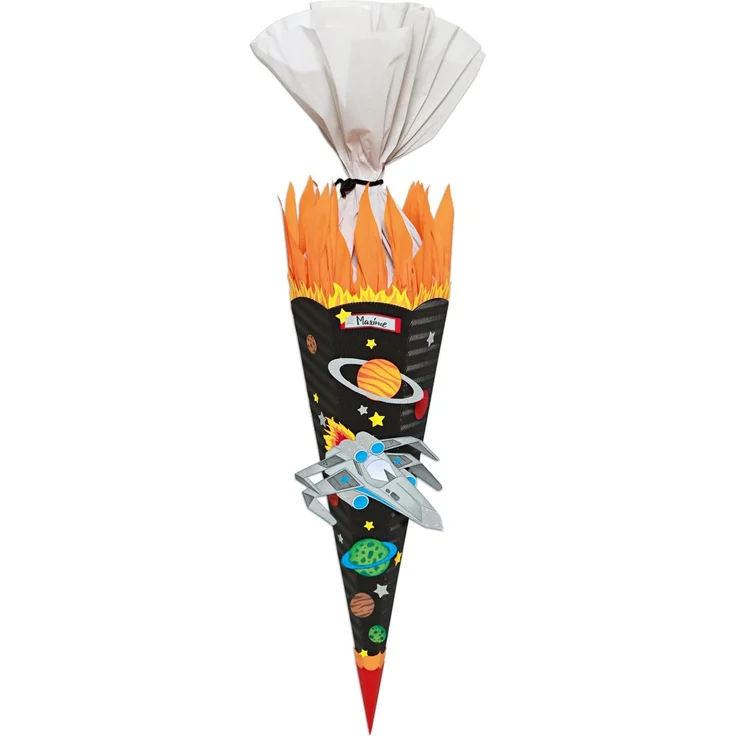 Schultüten Bastelset, Starfighter, 6-eckig, ca. 68 cm – Bild 3
