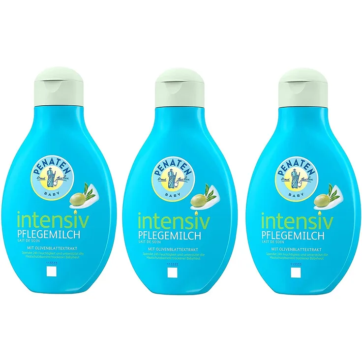 Penaten Baby intensiv Pflegemilch mit Olivenblattextrakt 400ml (3er Pack)