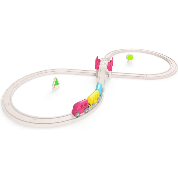 Hape E3700 Railway Spielzeug-Eisenbahnstrecke mit Achterschleife